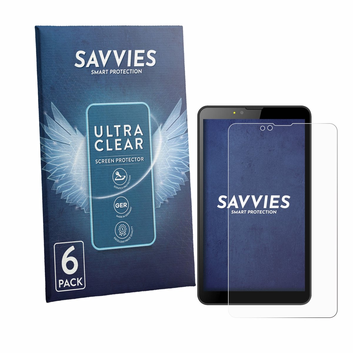 Savvies - Screenprotector voor Brave BT7X1 - Folie Beschermfolie transparant 6 Stuks