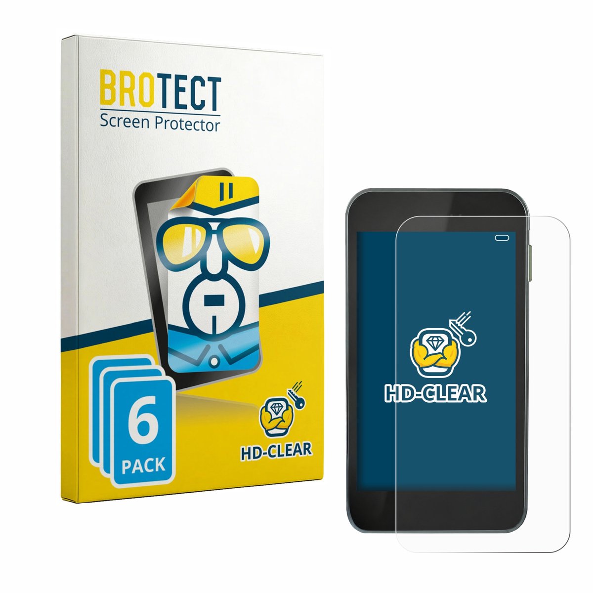 BROTECT - Screenprotector voor Equil Patch 200U - Folie Beschermfolie transparant 6 Stuks