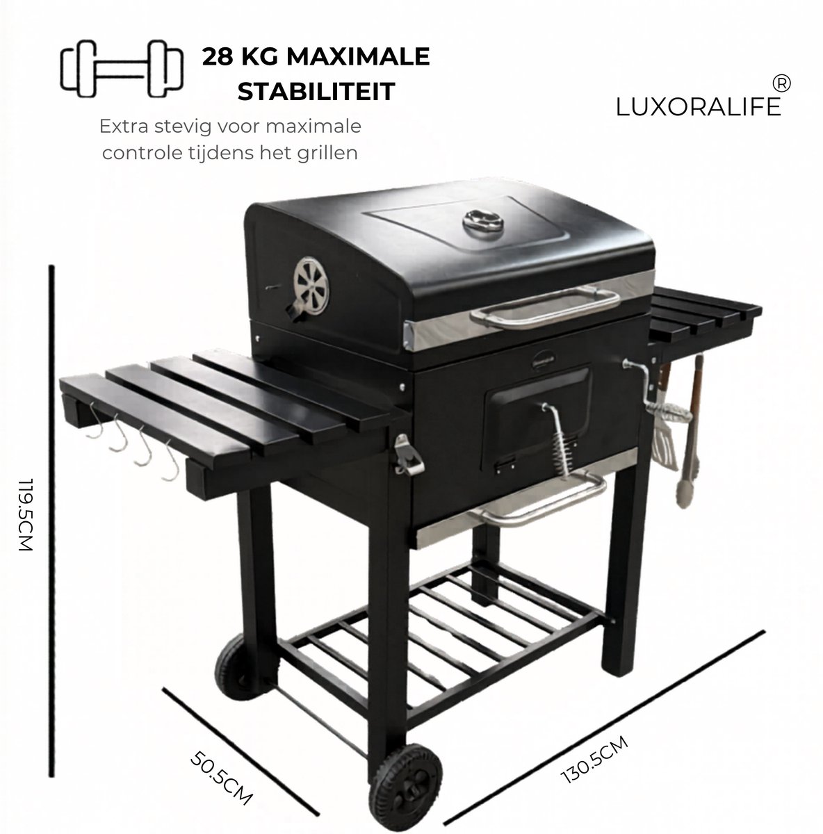 Luxoralife Houtskool BBQ - smokerbarbecue thumbnail 2