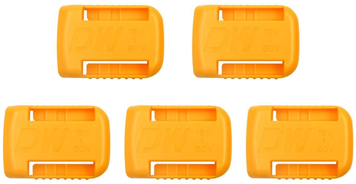 SPHProducts - 5-delige batterijhouder - batterij-opslagrek - efficiënt en veilig - voor 18V lithiumbatterijen - geschikt voor DCB184 DCB182 DCB181 - i