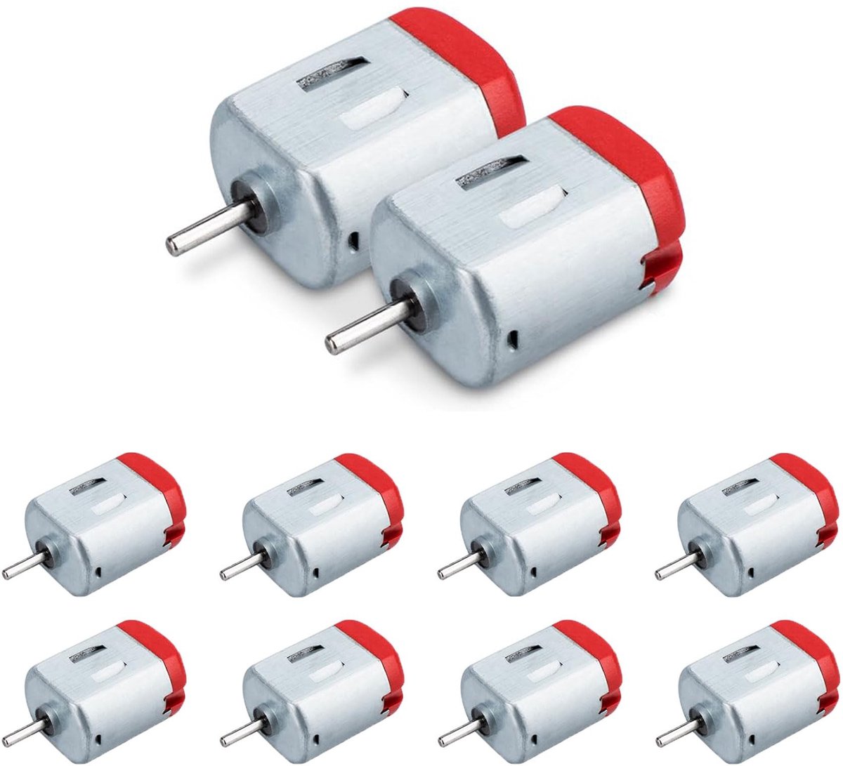 aladdien - Mini DC Motor - 10 Stuks - Sterke Magnetische Motor - 1.5V-6V - Voor Hobbyprojecten - Hoogtoerige Motor - Voor Modelbouw - Compacte Afmet..
