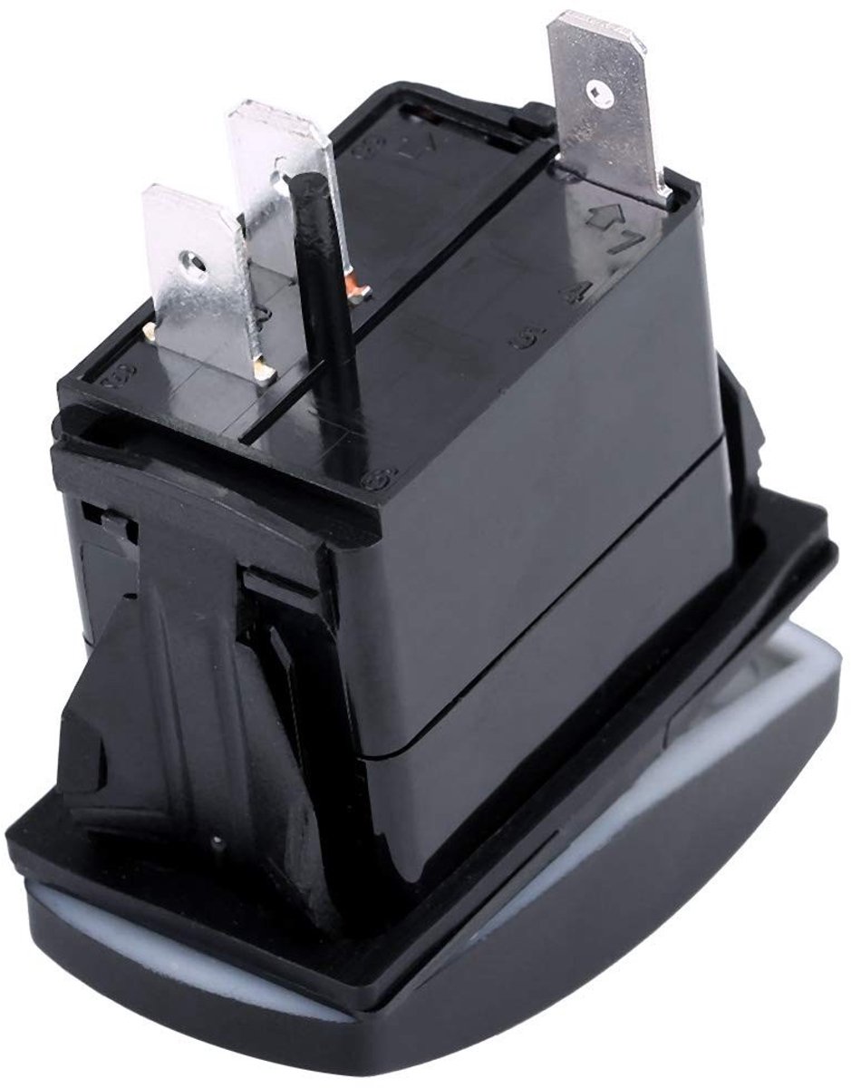 Rocker Switch Navy 12V-24V - 3 Pin Schakelaar voor Auto, Caravan, Boot en Marine