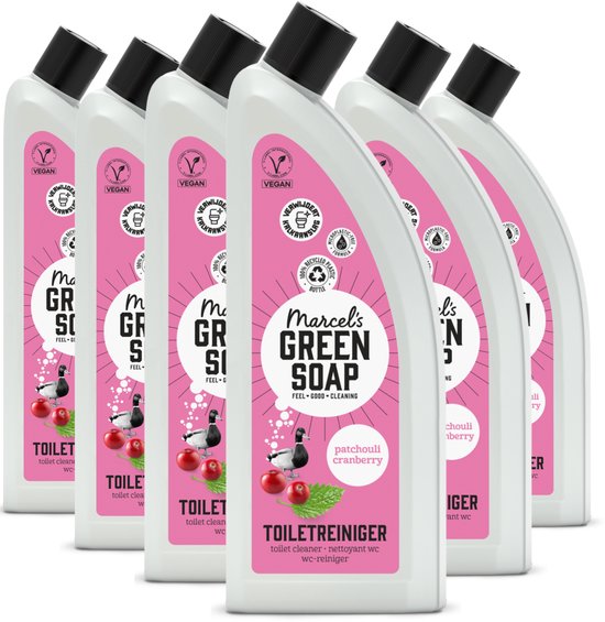 Marcel's Green Soap Toiletreiniger - Patchouli & Cranberry - 6 x 750ml