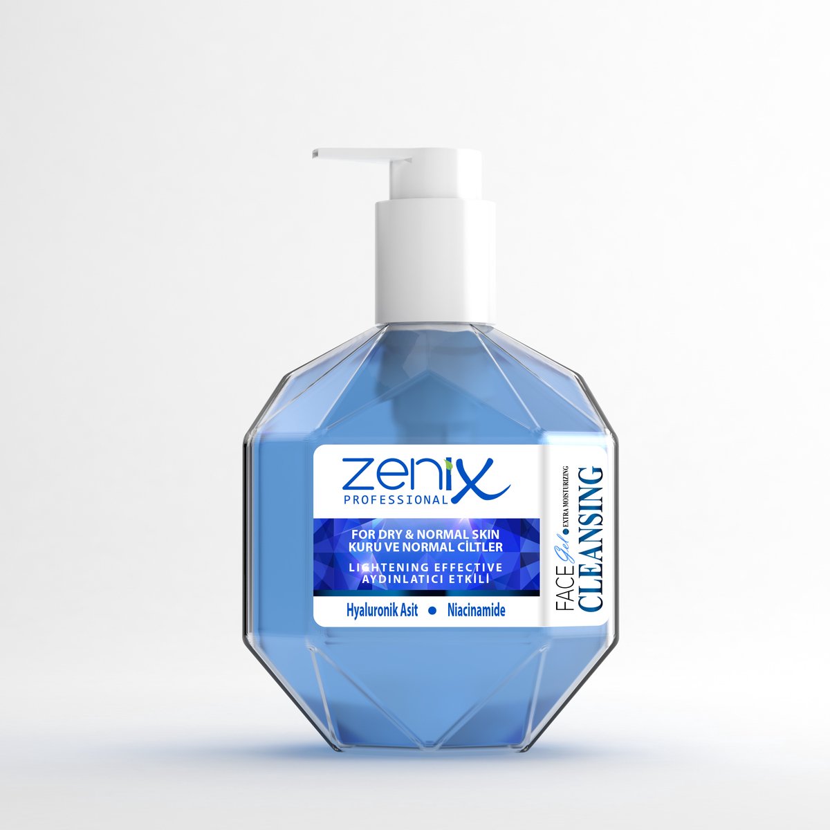 Zenix Face Cleansing Gel 250 ml – Gezichtsreinigingsgel voor Droge en Normale Huid – Met Hyaluronzuur & Niacinamide