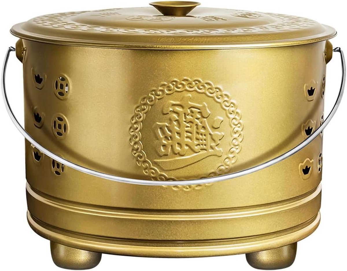 Buiten Vuurvat - Afvalverbrander Tuin - Afval Verwerken - Hoog Rendement Systeem - 42 cm - Goud