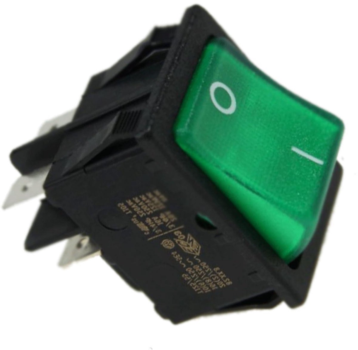 Schakelaar - Wipinter - Koelkast Reparatie - 250V Schakelspanning - 2 polen - Groen