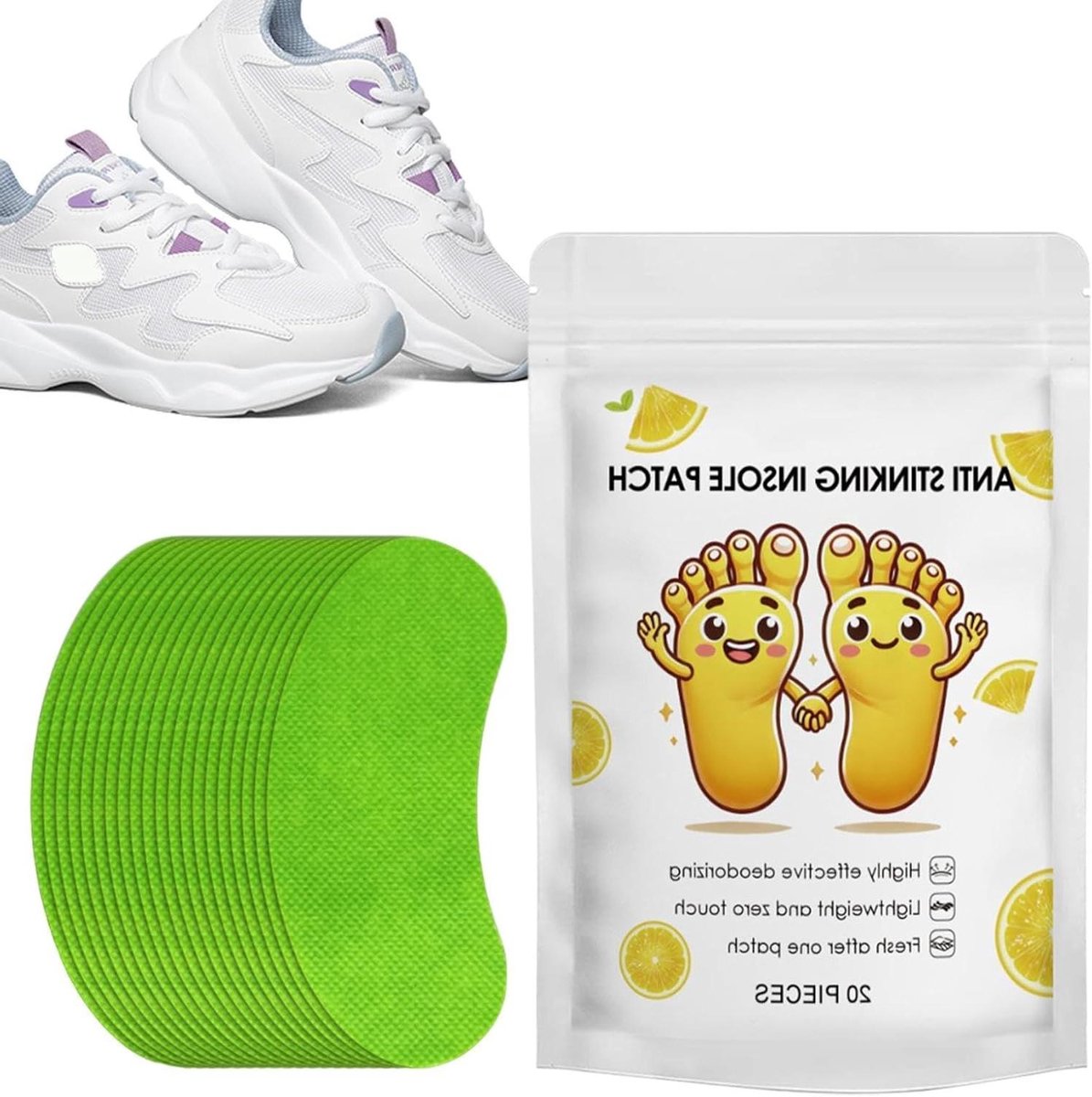 Schoenpads - Geur Absorbeerders - Frisse Schoenen - 24 Uur Bescherming - 20 Stuks - Wit