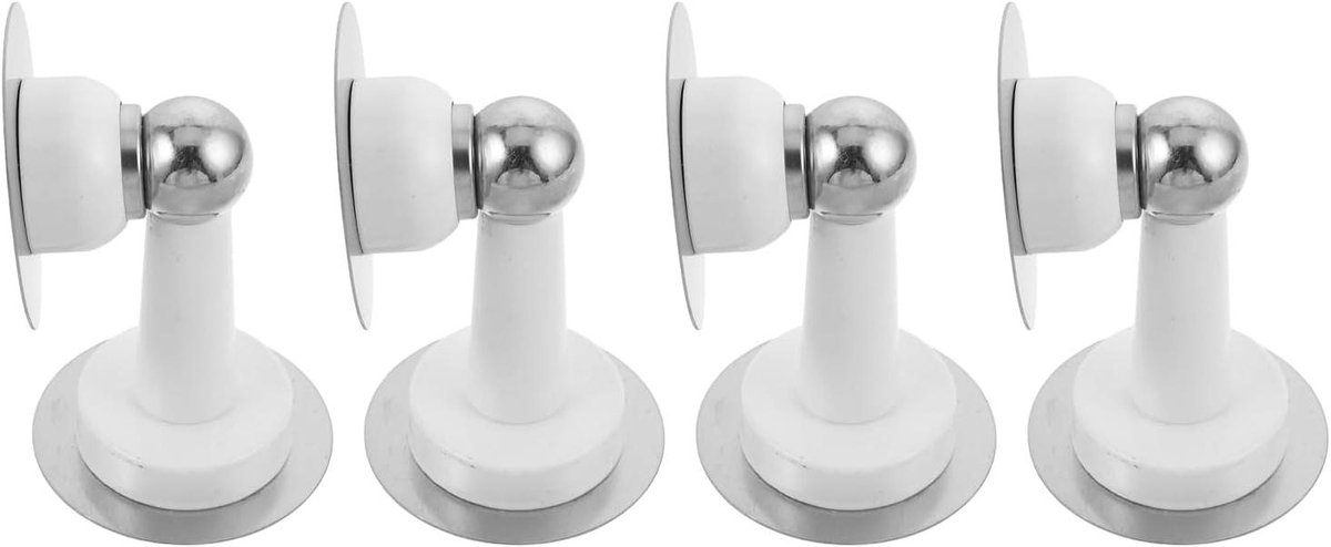 Magnetische Deurvanger - Stille Houder - Camper Deuren - Roestvrij Staal - 9.4 x 5.5 cm - Wit