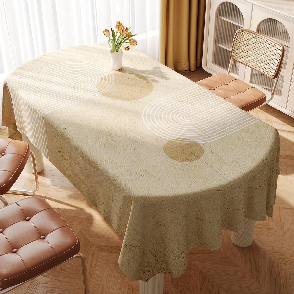 Tafelkleed - Afwasbarehoes - Buiten Eten - Vlekbestendig Vinyl - 120x170 cm - Gestreept