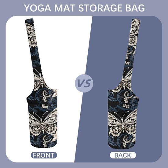 Yogamat Tas - Gym tas - Sporten en reizen - Duurzaam canvas materiaal - 50x40x18 cm - Wit met print van Yogamat — afbeelding 2