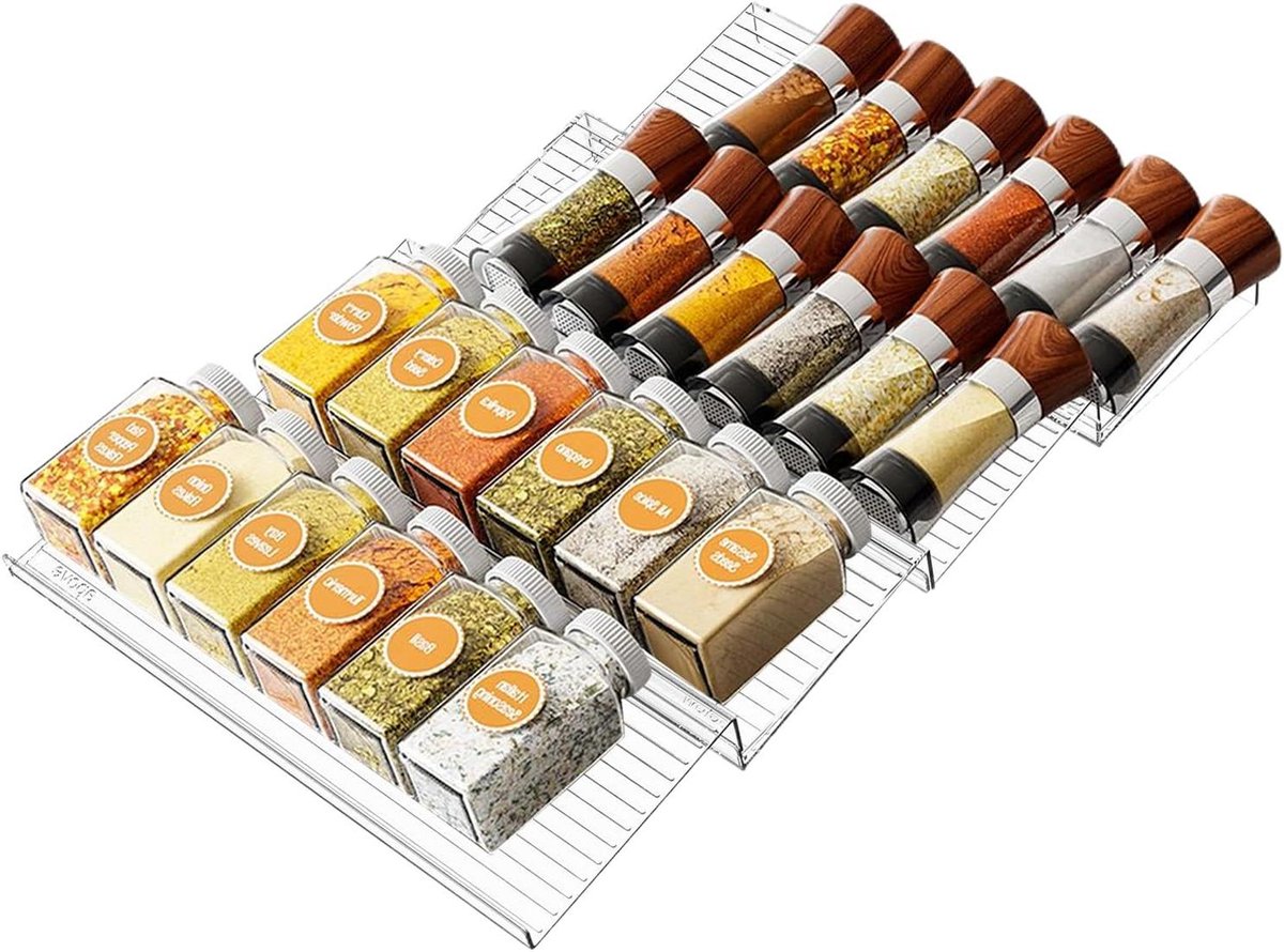 Lade Organizer - Kruidenrek - Keuken Ordenen - Ruimtebesparend Ontwerp - 4 Delig - Meerkleurig