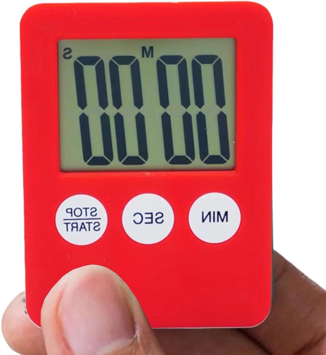 Digitale Keukentimer - Magnetische Timer - Koken en Bakken - Luid Alarm - 2x6x2 cm - Rood