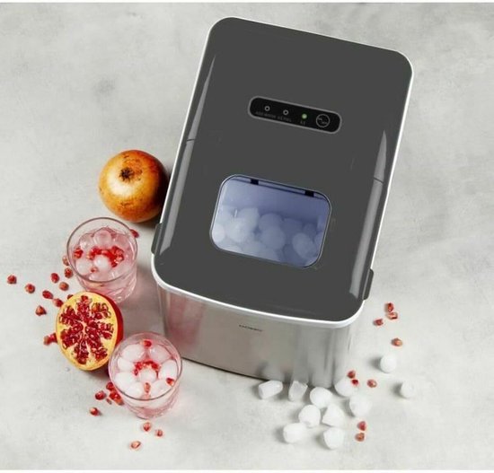 IJsblokjesmaker - IJsmachine - Verfrissende Dranken - Snel IJs in 9 Min. - 12 kg per dag - Zilverkleurig — afbeelding 3