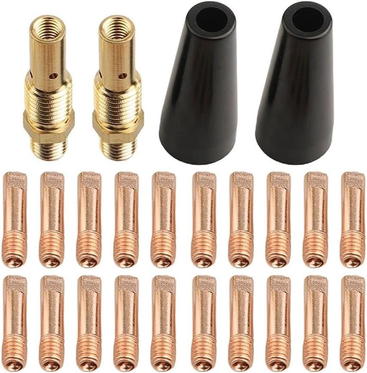 Lasser Onderdelen Kit - MIG Lasaccessoires - Precisie Lassen - Spatten Verminderend Ontwerp - 24 Delig - Metaal