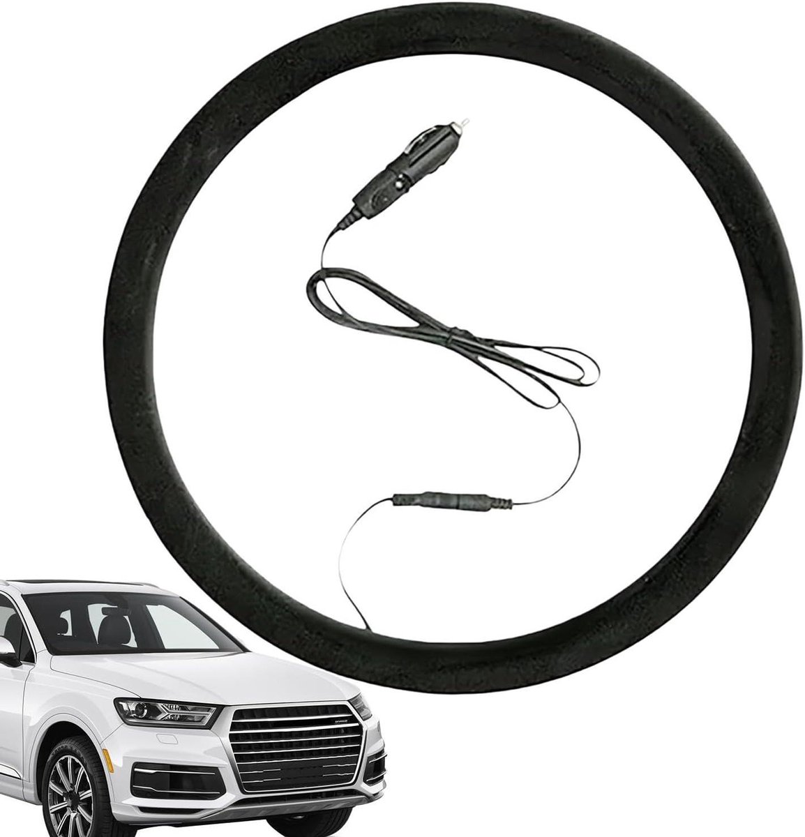 Verwarmde stuurhoes - Winter grip - Veilig rijden - Instelbare warmte - 38 cm - Zwart
