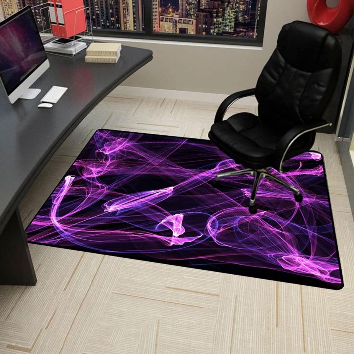 Stoelmat - Vloerbeschermer - Hardhouten vloer - Geluidsdempend - 120x140CM - Zwart