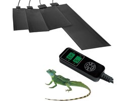 Reptielen Warmtemat - Verwarmingsmat Terrarium - Dieren Welzijn - Instelbare Temperatuur - 5W - Zwart