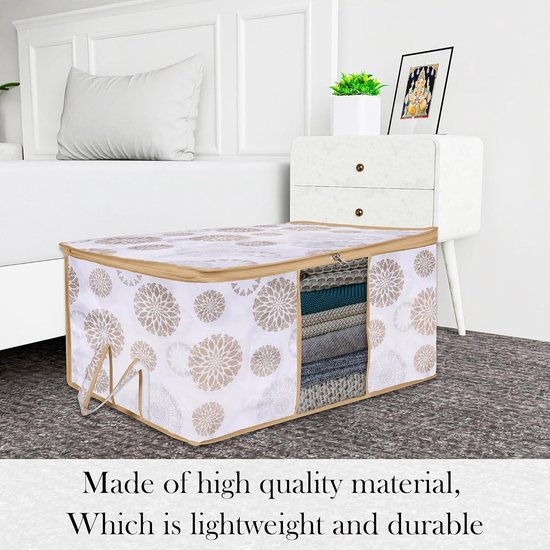 Opbergzakken Set - Kleding Organizer - Ruimte Besparen - Met Zichtbaar Venster - 2 Stuks 65cm - Wit — afbeelding 2