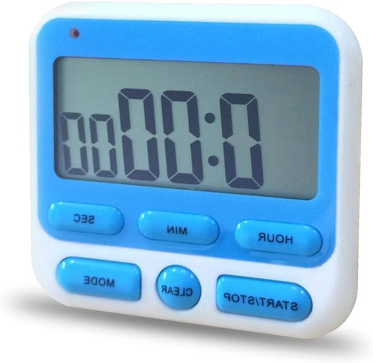 Digitale Keukentimer - Kookwekker Stopwatch - Koken Bakken - Groot Scherm - 10x10x10 mm - Wit