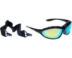 Sportbril met band - Ski bril - Wintersport Bescherming - Verwisselbare band en beugel - UVAB Cat.2 - Zwart