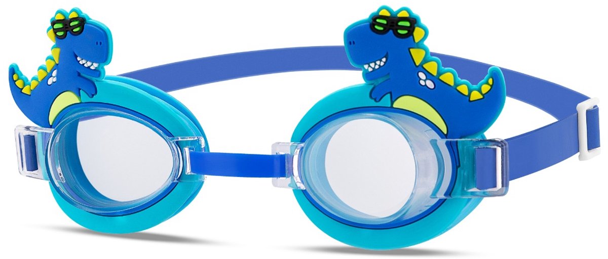 Spokey PLAYA Zwembril - Blauw - UV-bescherming - Verstelbare band - Verstelbare neusbrug
