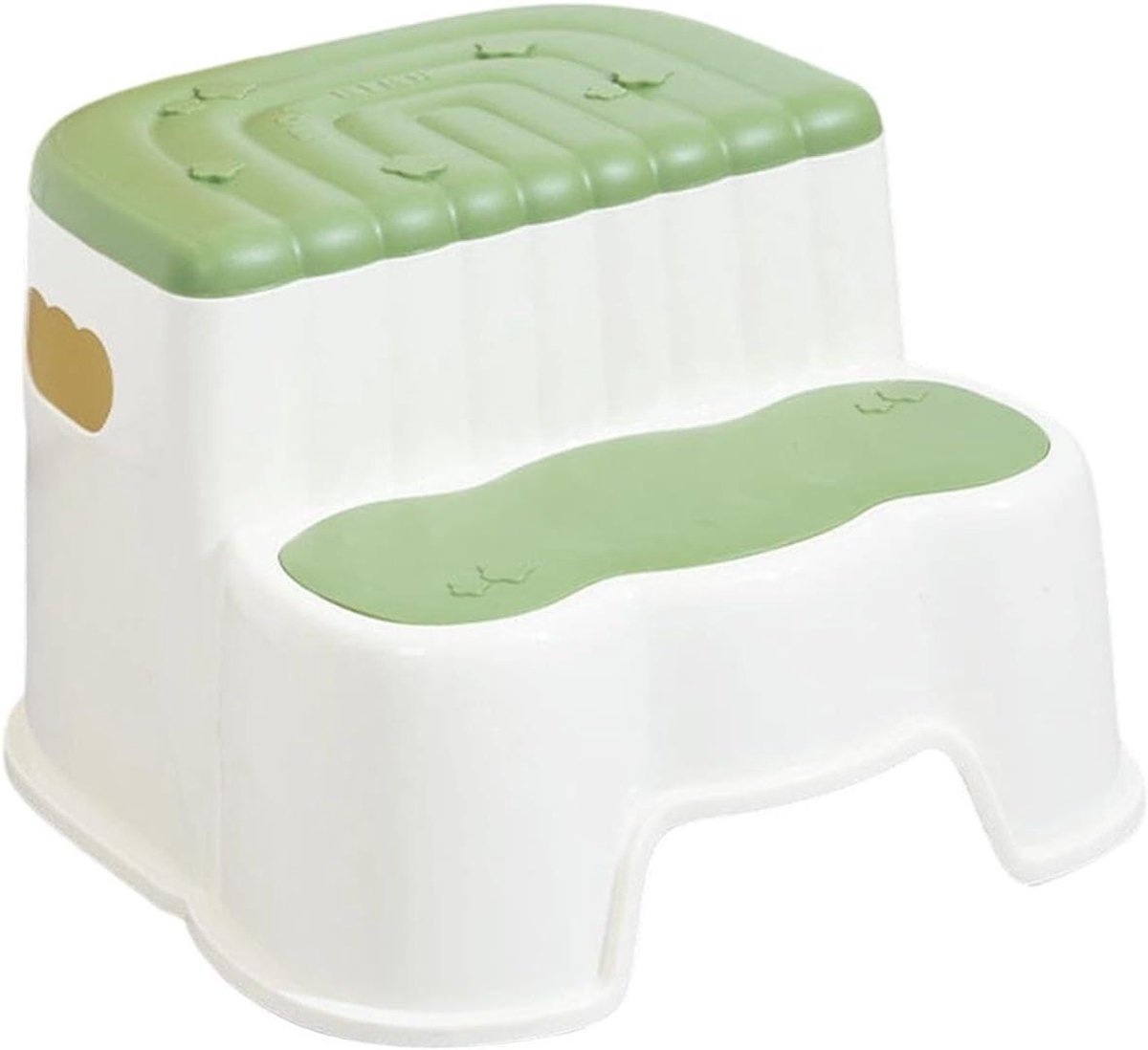 Kinder Opstapje - Krukje Kinderen - Zelfstandig Wassen - Stabiel Antislip Ontwerp - 24H cm - Groen