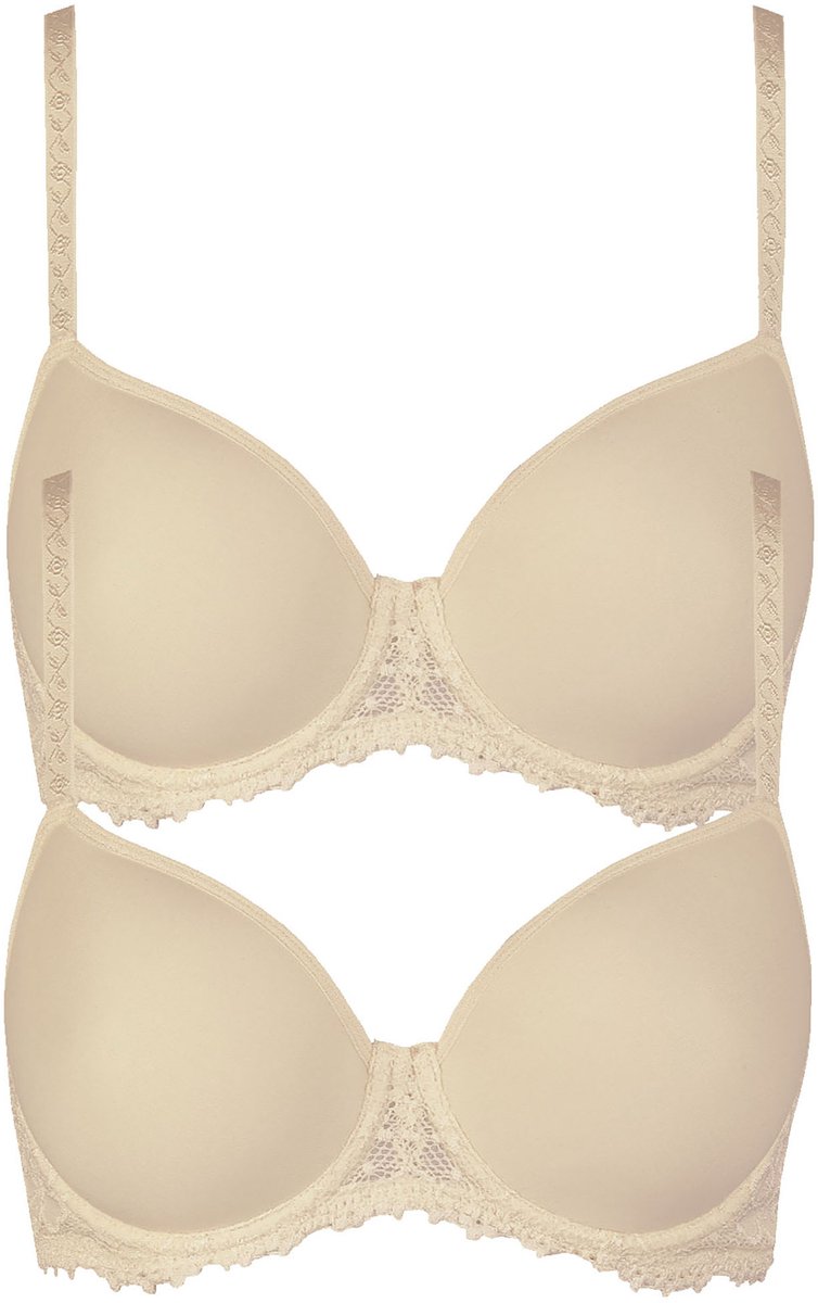 Nina von C. 2-pack spacer bh met beugel Millefleurs latte macchiato latte macchiato