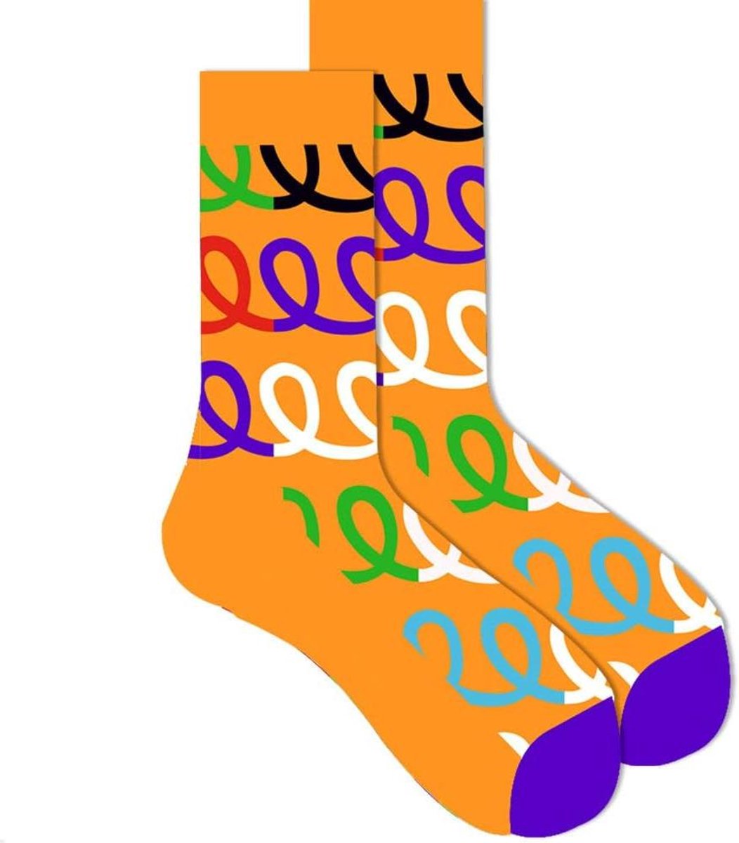 Dames Sokken - Huissokken Pantoffelsokken - Warmte Comfort - Antislip Zolen - 2 Paar - Oranje