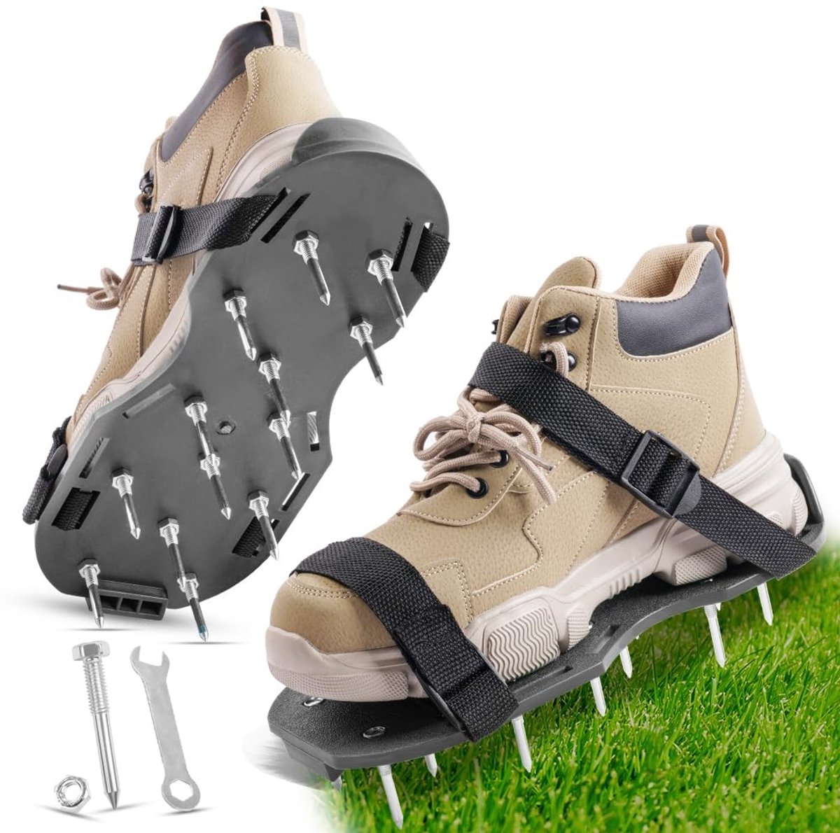 ONF3 - Gazonbeluchtingsschoenen - Tuinbeluchting - Verstelbare bandjes - Zwart - Beluchting voor gazon - Comfortabele en duurzame beluchters - G...