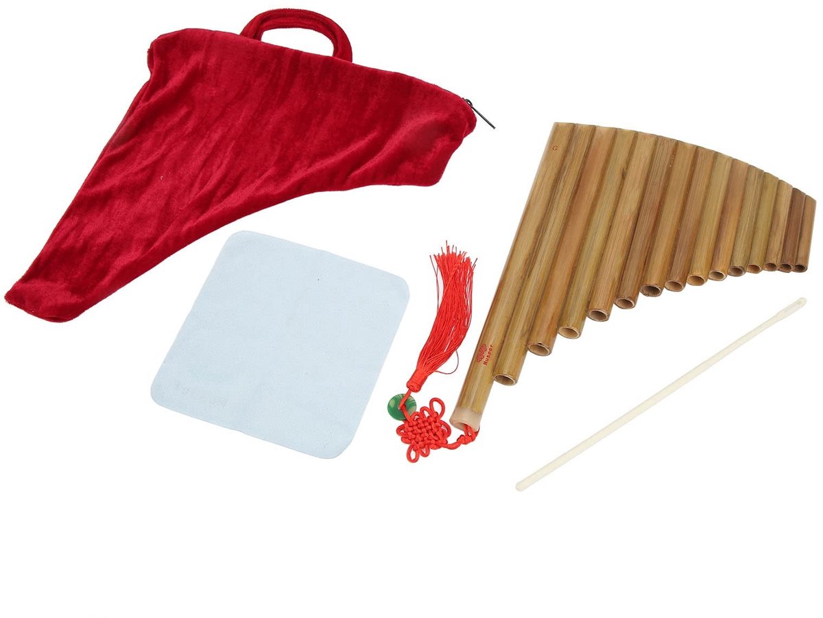 aladdien - Pan Flute - Bamboe Muziekinstrument - Geschikt voor Beginners - Inclusief Schoonmaakaccessoires - Lichtgewicht en Draagbaar - Perfect voo..