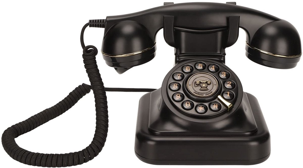 SPHProducts - Vintage Vaste Telefoon - Klassieke Stijl - Retro Design - Ouderwetse Telefoon met Draaischijf - Perfect voor Thuiskantoor en Cafe
