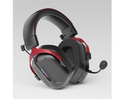 DunRock GG Draadloze Gaming Headset – 2.4GHz + Bluetooth + Kabel – Virtual 7.1 Surround Sound – 80U Batterij – Detachable Microfoon – Zwart
