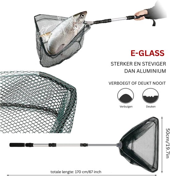 MRKK® Schepnet Vissen - Landingsnet Vijver - Karper Zeevisnet - Roofvisnet van Merkloos — afbeelding 5