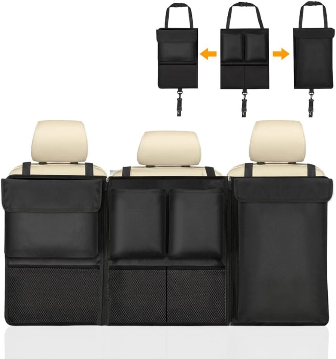 HEZIVO® Kofferbak Opbergtas - Auto Organizer - Met Vakken - Zwart