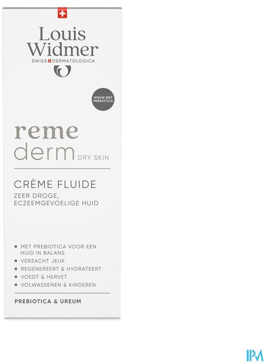Louis Widmer Remederm Dry Skin Creme Fluide Probiotic Licht Geparfumeerd 200ml