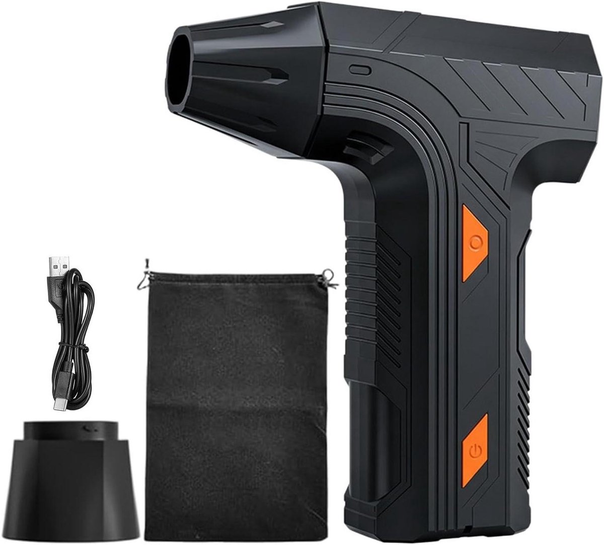 Oplaadbare Luchtblazer - Mini Stofzuiger - Apparaten Reinigen - 3 Snelheden Instelbaar - 80000 RPM - Zwart