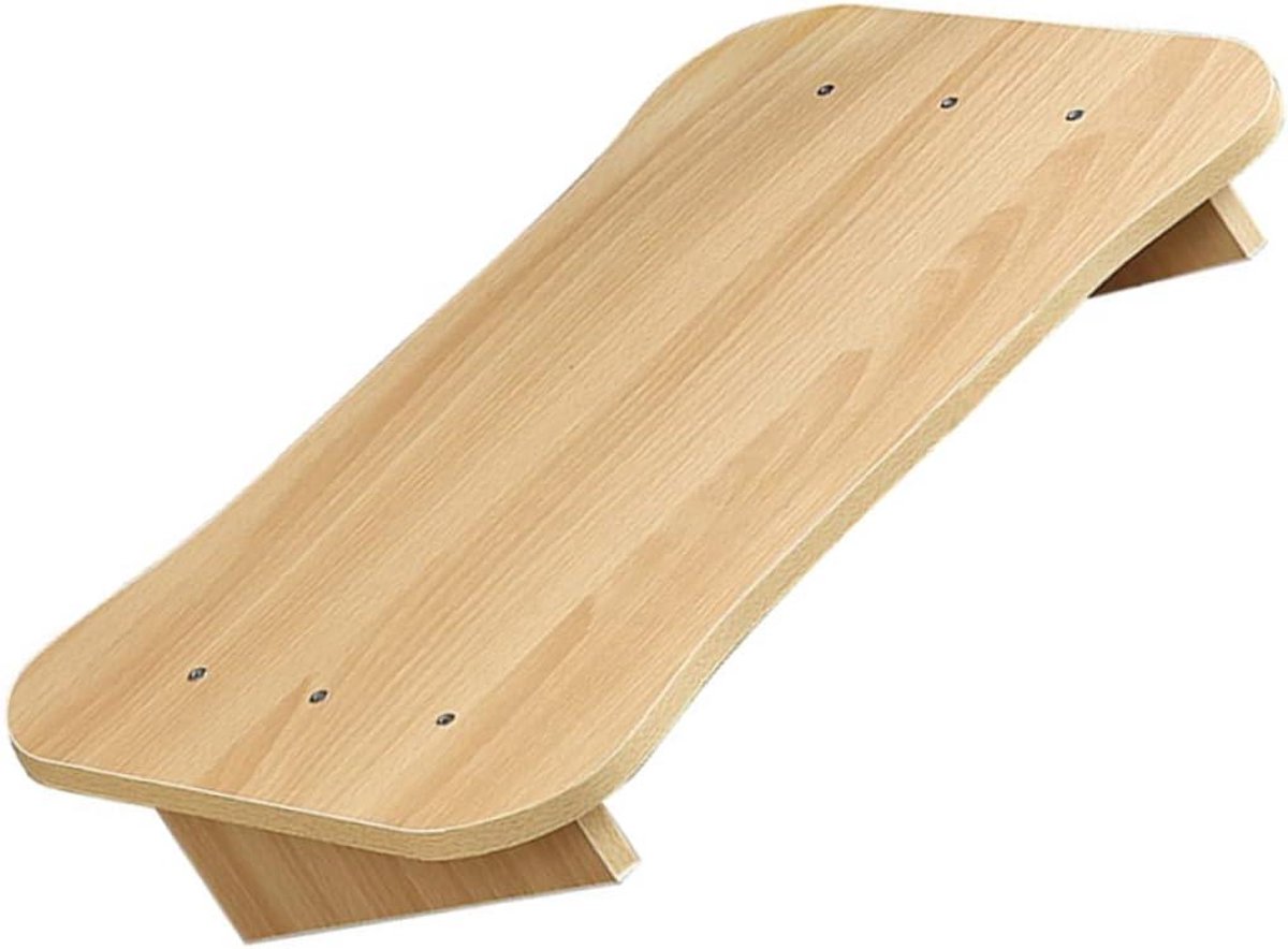 Voetenbankje - Voetsteun Bureau - Comfort Verhogend - Massief Hout - 34 x 34 x 34 cm - Houtkleur