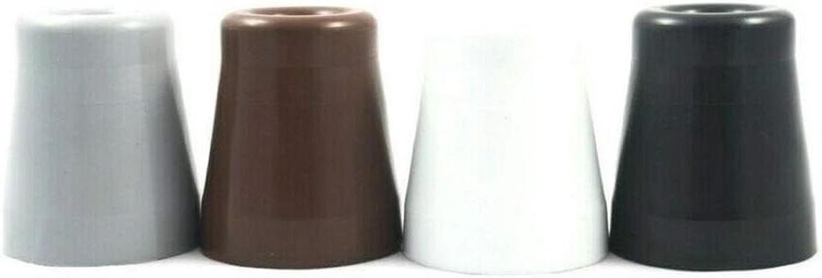 Deurstop Bumpers - Muur Beschermers - Deuren Stoppen - Stevig Rubber Materiaal - 50mm x 60mm - Bruin