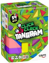 Cayro Click Clack Tangram - Magnetisch Puzzelspel met 7 Kleurrijke Onderdelen - 54 Verschillende Uitdagingen - Stimuleert Logica en Ruimtelijk Inzicht - 1 Speler - Vanaf 5 Jaar - Cayro Collection