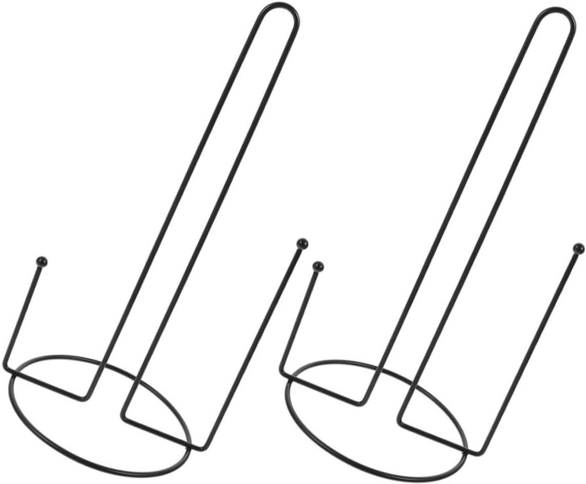 Keukenrolhouder - Papierhouder - Efficiënte Organisatie - Stabiele Basis - 32 cm Hoog - Zwart