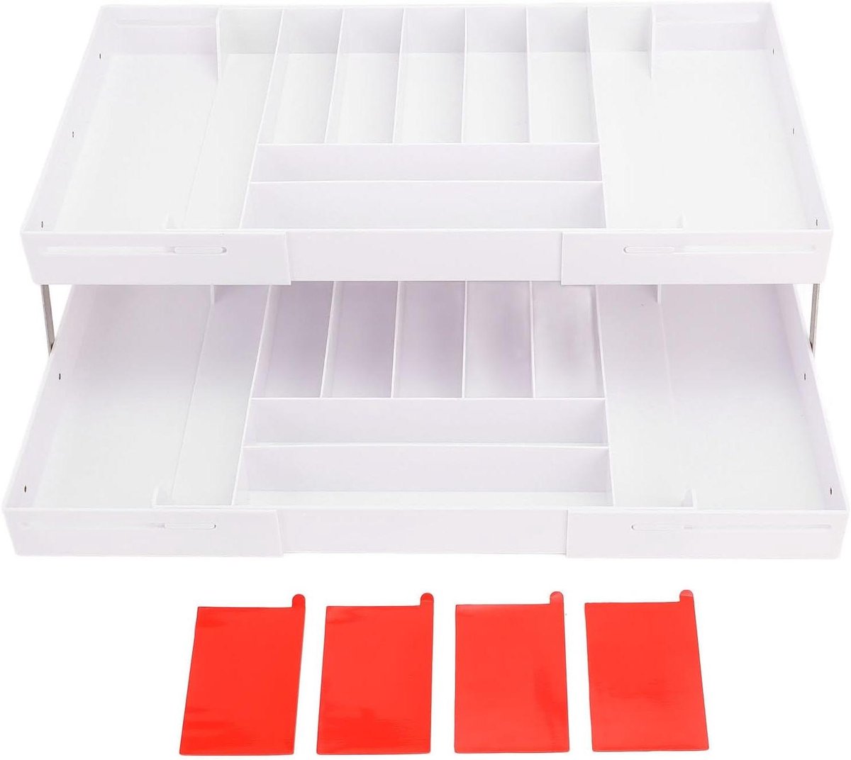 Lade Organizer - Opbergbox Bureau - Ruimte Besparen - Opvouwbaar Ontwerp - 32x26x9 cm - Wit