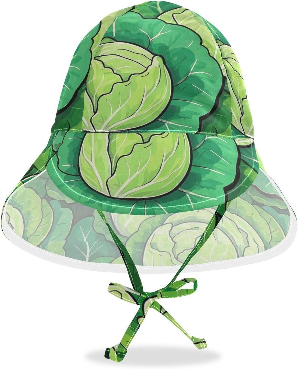 Kinder Zonnehoed - Baby Bucket Hoed - Strand Bescherming - UPF 50+ Zonwering - 48-57 cm - Groen
