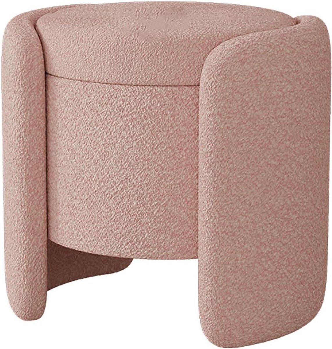 Opbergpoef - Ottomaanse kruk - Woonkamer Inrichting - Verborgen Opbergruimte - 48x42 cm - Roze