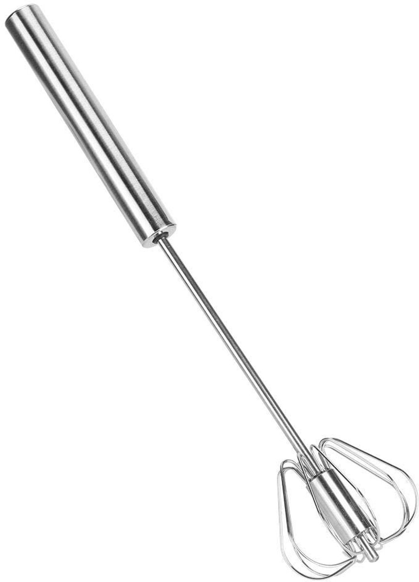 ONF3 - Roestvrijstalen eiklopermixer - Handmixer - Vaatwasserbestendig - Zilver - Melkopschuimer - Perfect voor koken - Geschikt voor eieren en ...