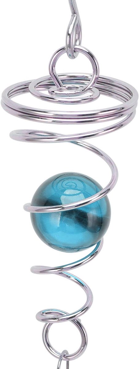 aladdien - Windspinners - Decoratieve tuinaccessoires - Metalen windspinner - Blauw - Tuindecoratie - Geschikt voor buiten - 2 stuks