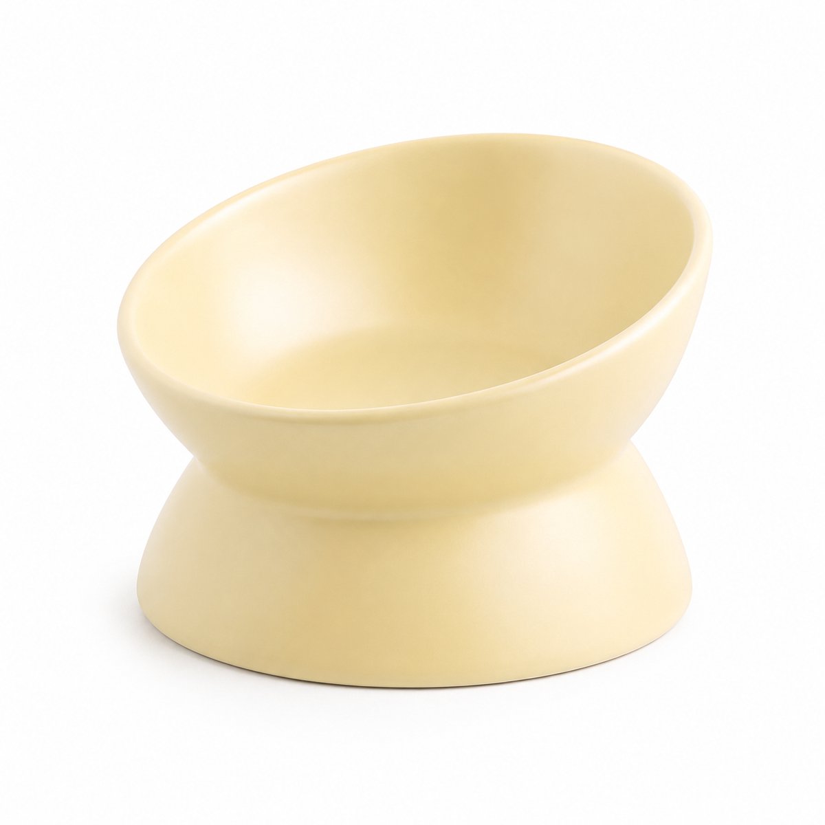 Heuts Goods - Voerbak Kat - Voerbak Hond - Hondenbak - Hondenvoerbak - Katten Voerbak - Schuin - Keramisch - Tower - Stevig - Beige