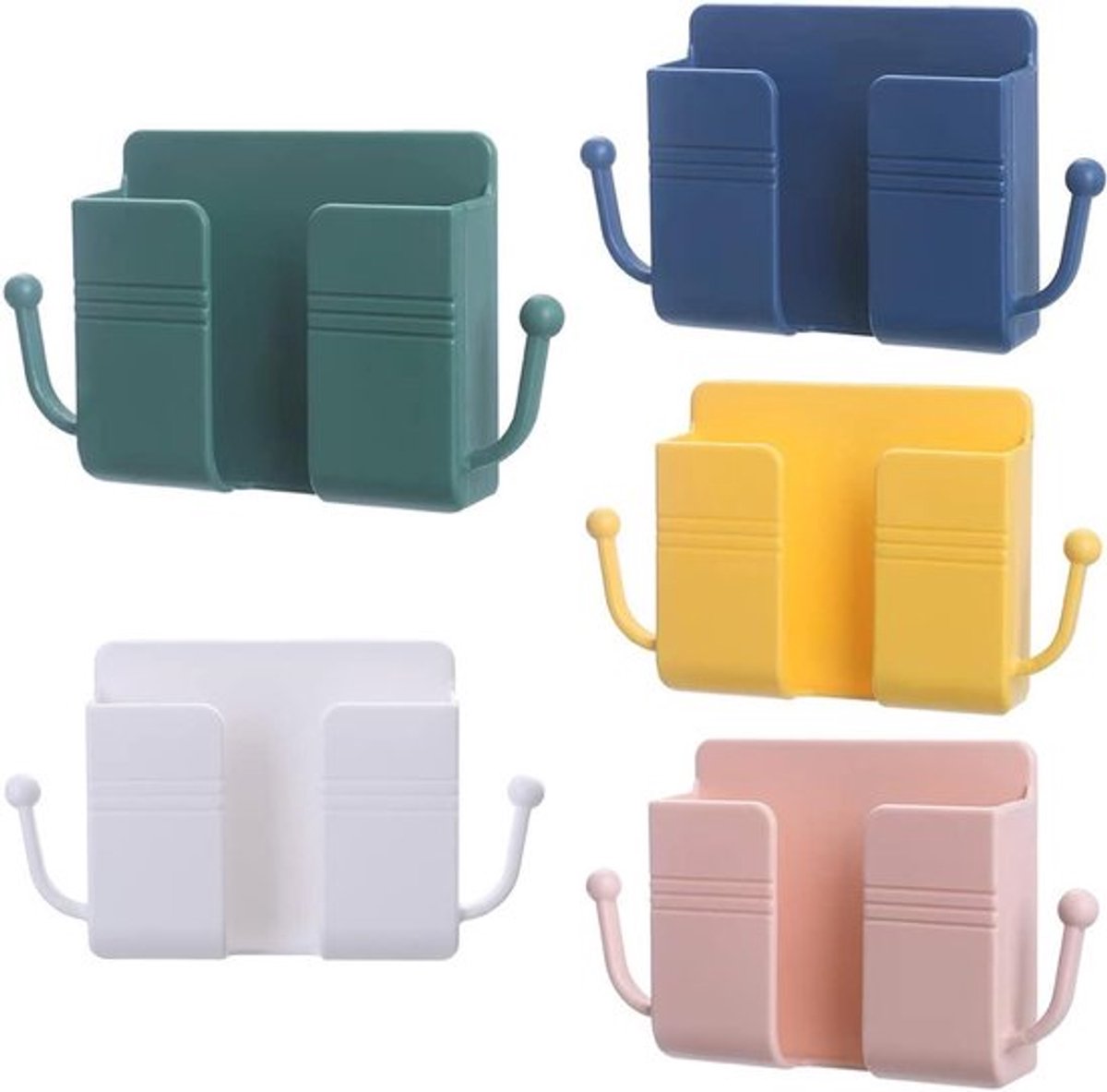 Muurbevestiging telefoonhouder organizer opbergdoos slaapkamer (5 stuks)