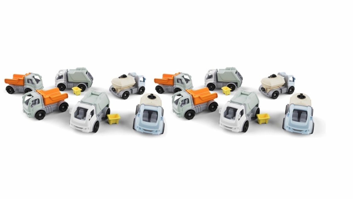 Dantoy speelgoedauto set - klassiek voertuig 17cm - 12 stuks.