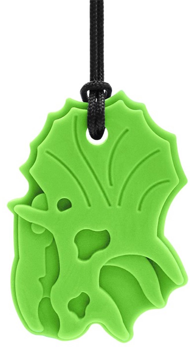 ARK Therapeutic bijtketting dinosaurus Triceratops limegroen XT medium.