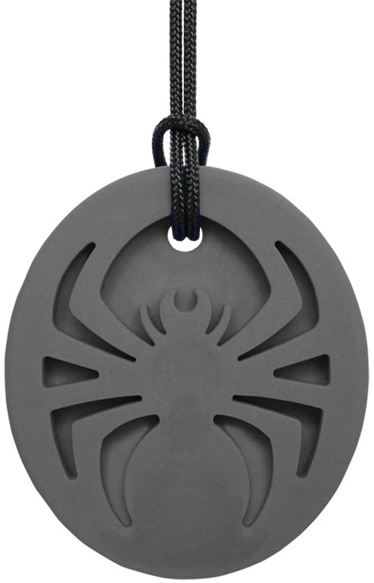 ARK Therapeutic kauwketting Spider Bite sensorisch speelgoed grijs.